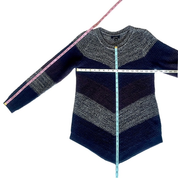 ALYX Chevron Knitted Pullover Sweater Gray/Blue/Wine/Black Size S EUC - Picture 5 of 8